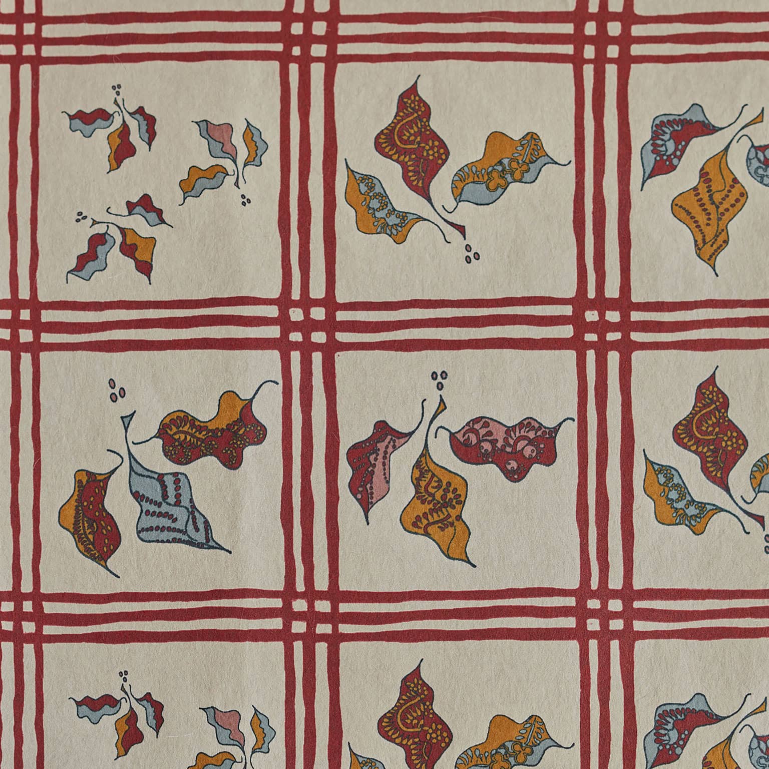 Gingham Leaf Strawberry Wallpaper